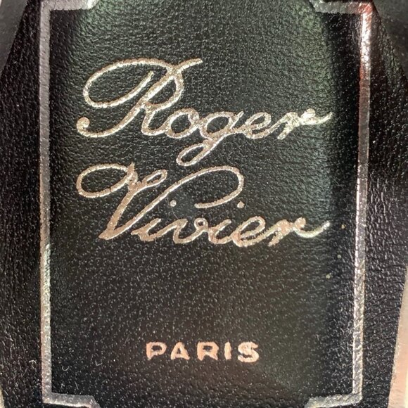 Roger Vivier Silver Leather Platform High Heels With Square Buckle Design Made I - Picture 6 of 9